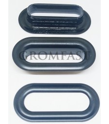40X 10 Oval Eyelet & Washer Made of High Quality Stainless Steel INOX BLACK OXIDE 1000 pcs set